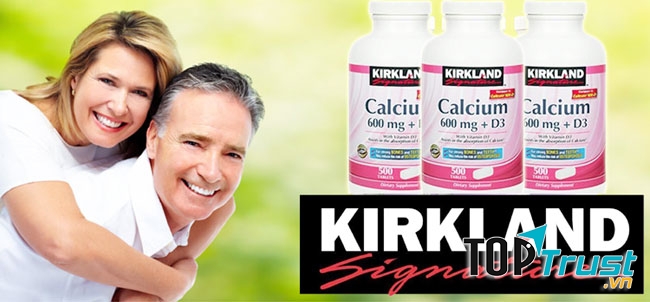 Viên uống bổ sung Canxi Kirkland Calcium 600mg +D3 cho xương chắc khỏe dùng được cho cả gia đình