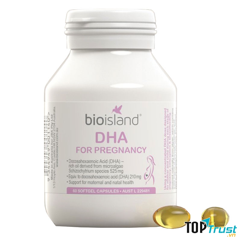 Viên uống bổ sung DHA cho bà bầu Bio Island For Prenancy 60 viên của Úc