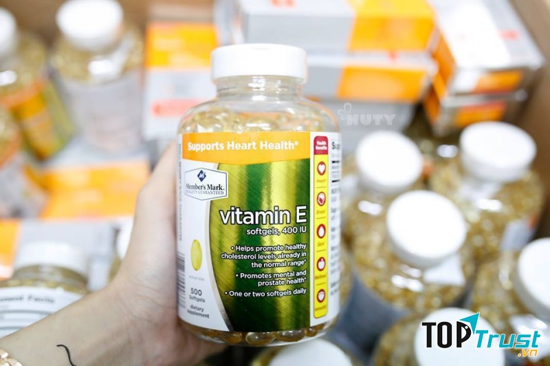 Viên uống bổ sung Vitamin E 400 IU Supports Heart Health 500 viên của Mỹ