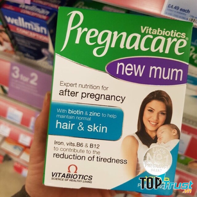 Vitamin khoáng chất, ngừa rụng tóc cho phụ nữ sau sinh Pregnacare New Mum