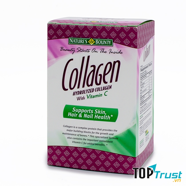 Viên uống chống lão hoá da Hydrolyzed Collagen With Vitamin C Nature's Bounty