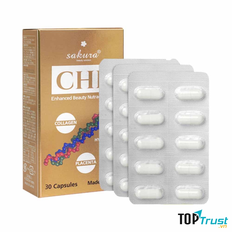 Viên uống đẹp da, chống lão hóa Sakura CHP Enhanced Beauty Nutraceuticals