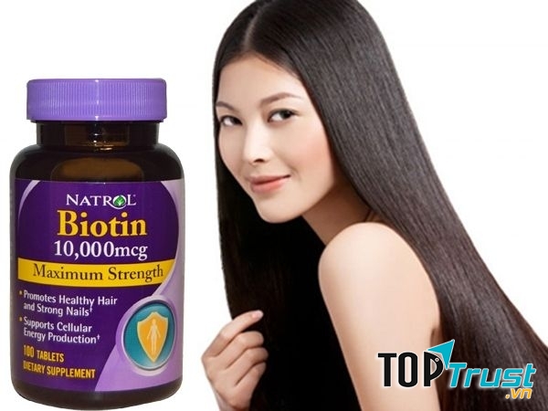 Viên uống chống rụng tóc, mọc tóc Biotin 10000mcg Natrol