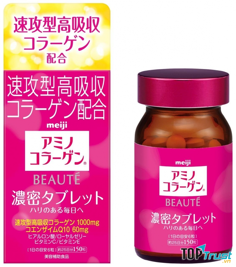 Viên Uống Collagen Meiji Beauty Làm Căng Da Chống Lão Hóa Nhật Bản