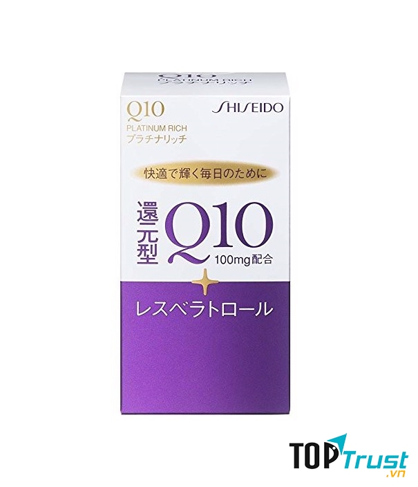 Viên uống đẹp da, chống lão hóa Shiseido Q10 Platinum Rich 100mg