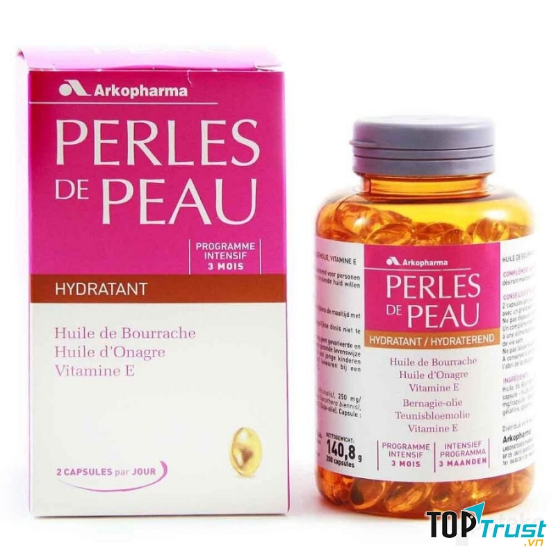 Viên Uống Đẹp Da Collagen Perles De Peau Hydratant