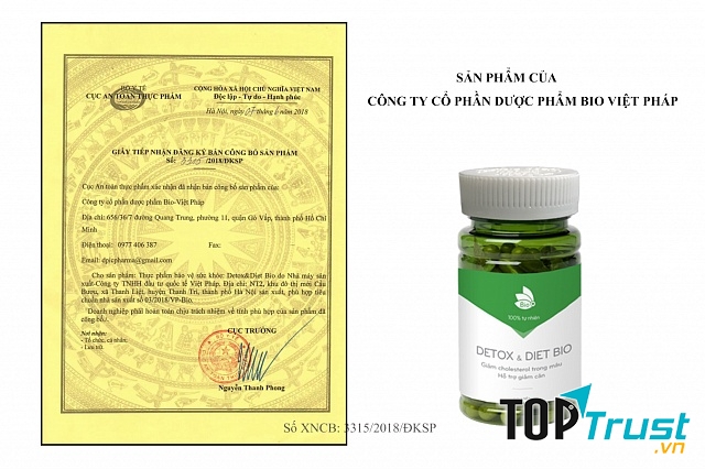 Viên uống giảm cân Detox Diet Bio (100% tự nhiên)