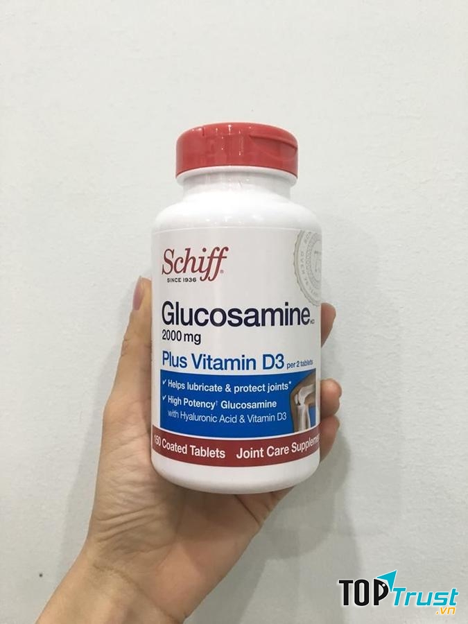 Schiff Glucosamine sử dụng Glucosamine hydrochloride là thành phần có hoạt tính cao nhất của Glucosamine.