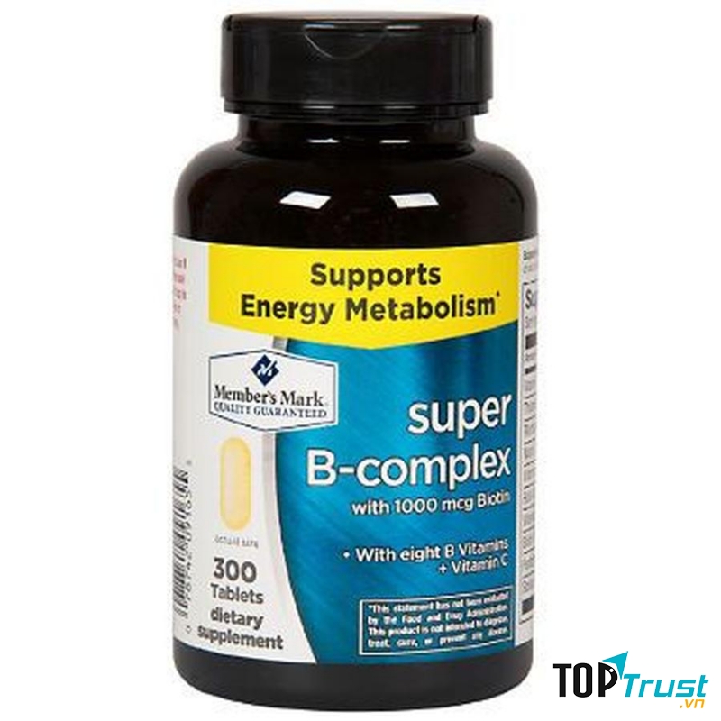 Viên Uống Super B-Complex With Biotin + Vitamin B&C Member's Mark