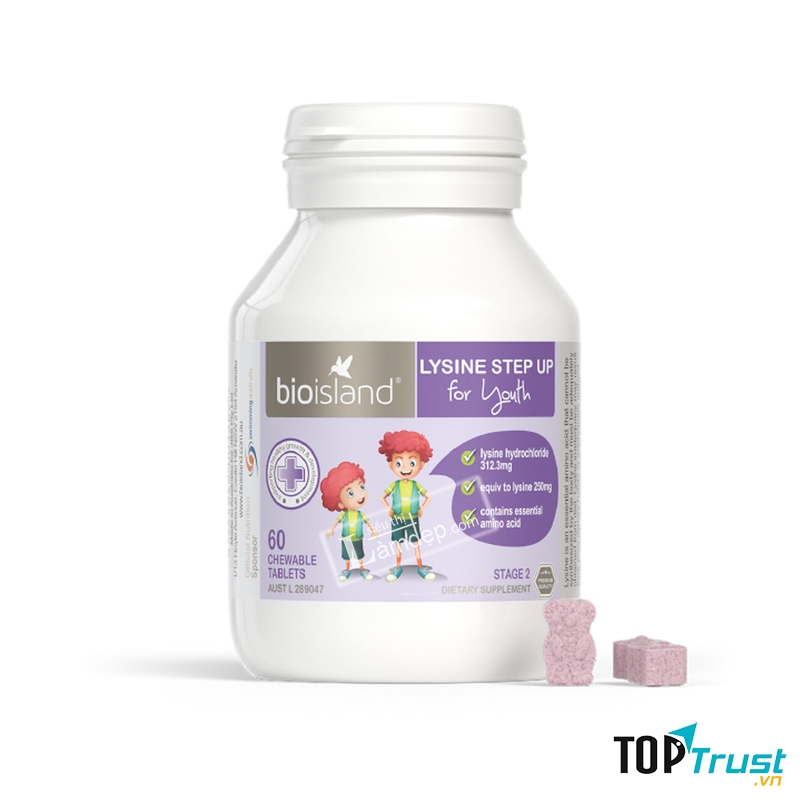 Viên Uống Tăng Chiều Cao Cho Trẻ Bio Island Lysine Step Up For Youth