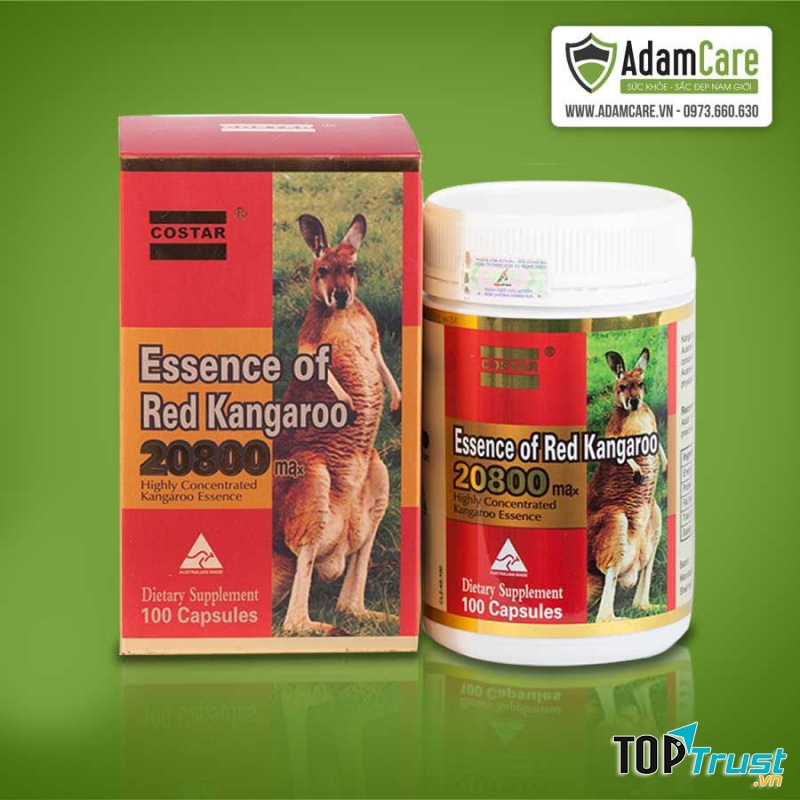 ﻿Viên Uống Tăng Cường Sinh Lý Essence Of Kangaroo Costar (20800mg x 100 Viên