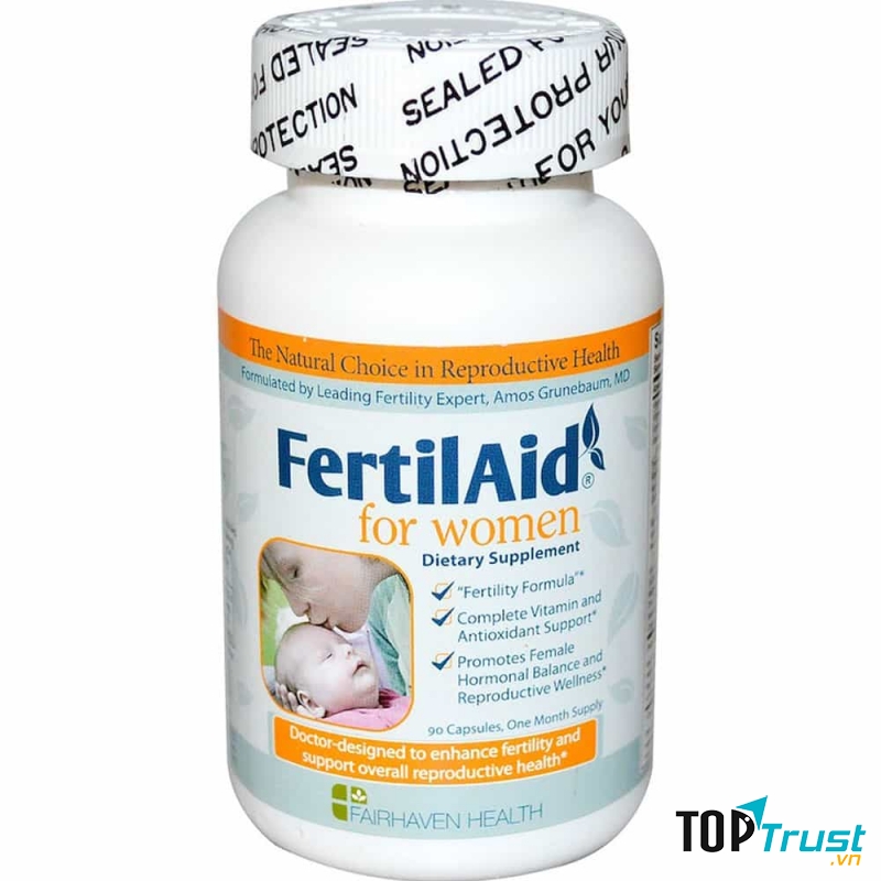 Viên uống tăng khả năng rụng trứng FairHaven Health FertilAid for Women 90 viên