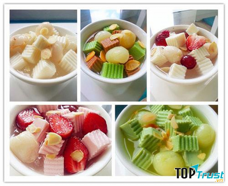 Viên khúc bạch vuông vắn, béo ngậy, mềm mịn cùng với nước dùng ngọt dịu