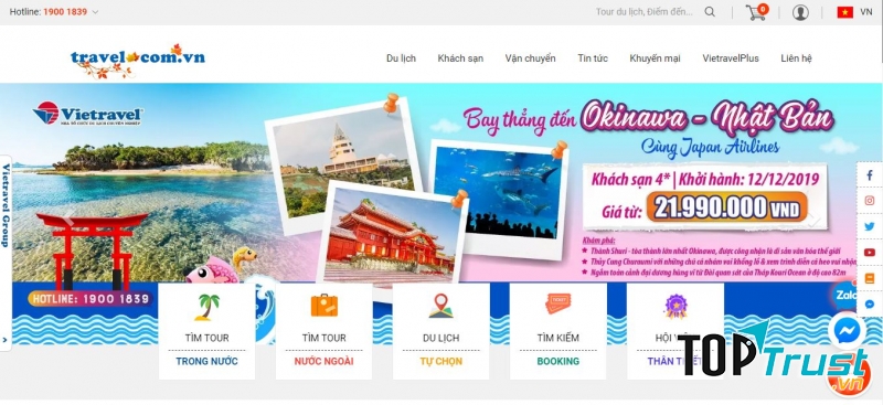 Trang web của Vietravel