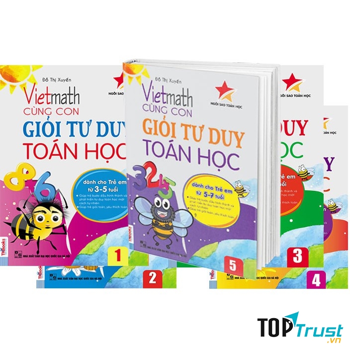 Vietmath cùng con giỏi tư duy toán học (5 cuốn)