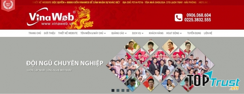 Vina Web vẫn luôn tự hào sở hữu đội ngũ nhân viên chuyên nghiệp nhất về thiết kế web.