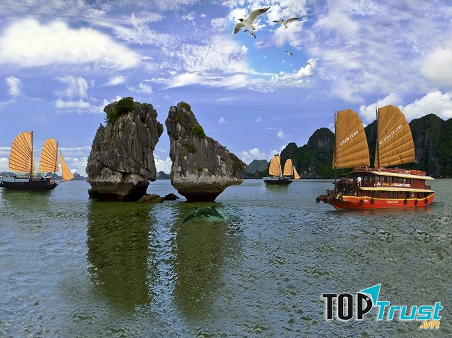 Hòn Trống Mái ở Hạ Long