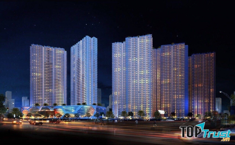 Phối cảnh dự án D'Capitale Trần Duy Hưng về đêm