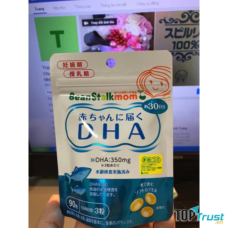 Vitamin Bổ Sung DHA Cho Bà Bầu Beanstalkmom Gói 90 Viên: