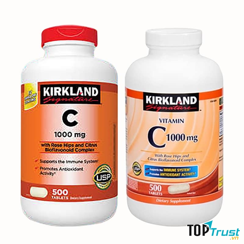 Viên Uống Bổ Sung Vitamin C 1000mg Kirkland 500 Viên của Mỹ: