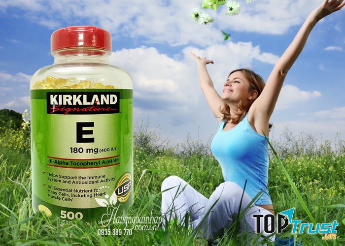 Vitamin E Thiên Nhiên 400 I.U Kirkland Signature 500 Viên Của Mỹ: