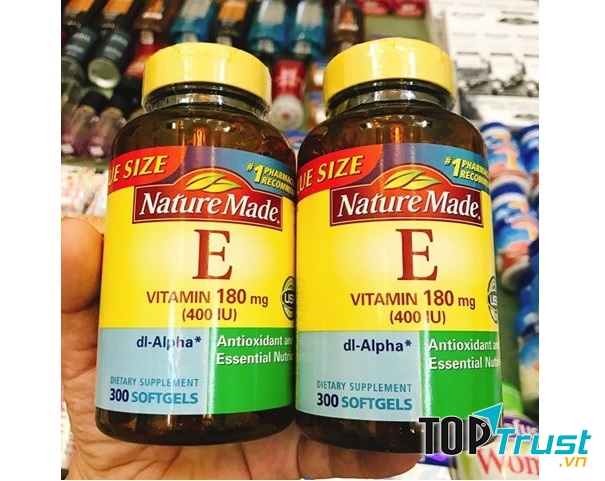 Vitamin E thiên nhiên Nature Made 400IU hộp 300 viên của Mỹ