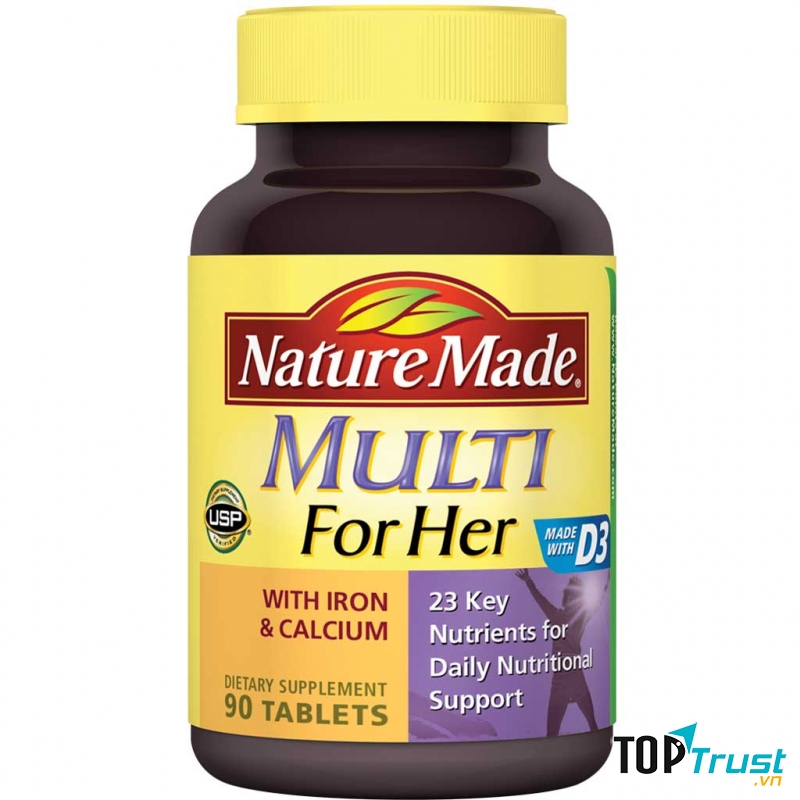 Vitamin tổng hợp cho nữ Nature Made Multi For Her 50+