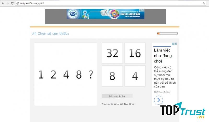 Một câu hỏi IQ tại vn.iqtest100.com