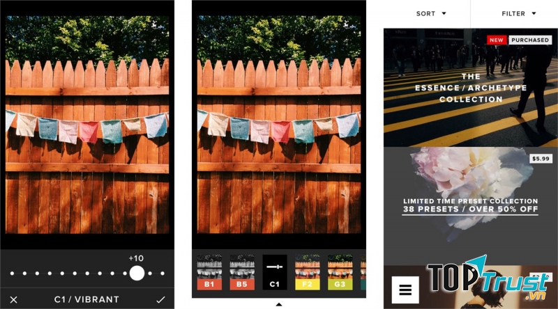 Ứng dụng chỉnh sửa ảnh VSCO cam
