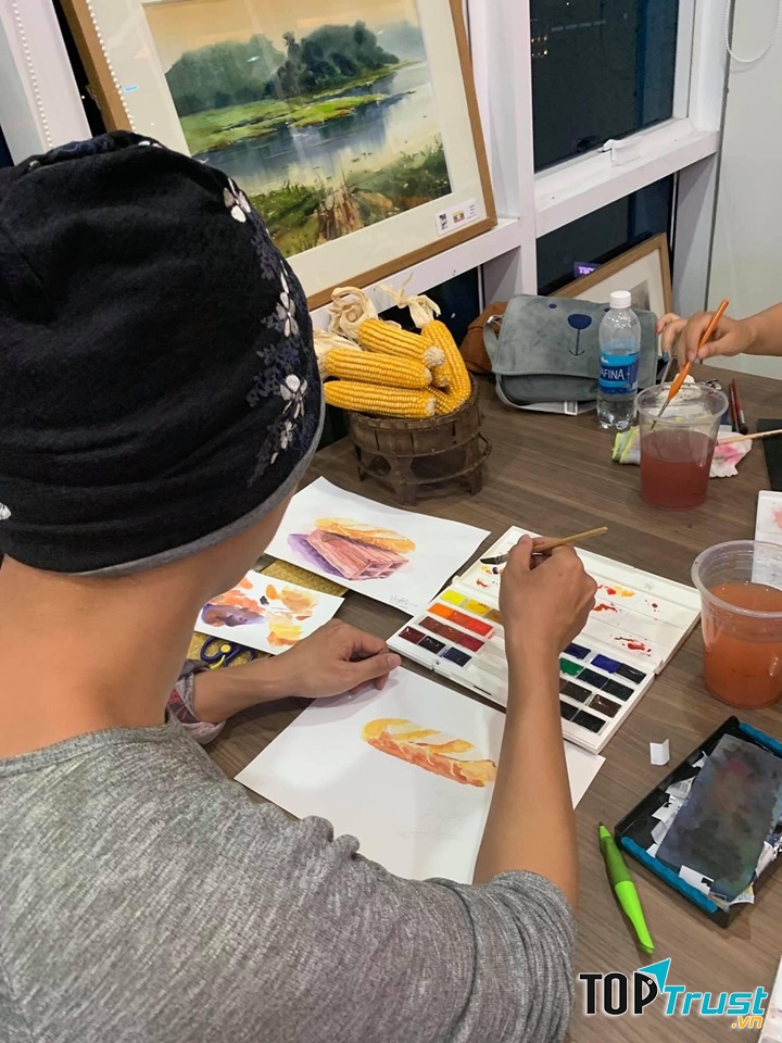 Watercolor art studio