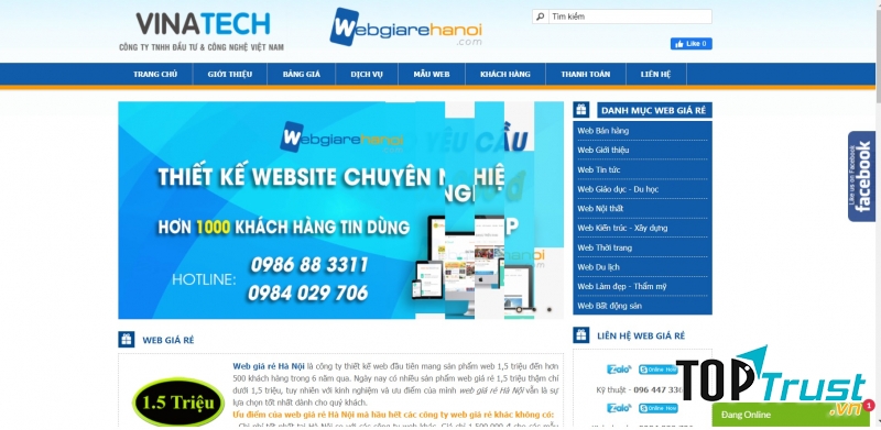 Web giá rẻ Hà Nội