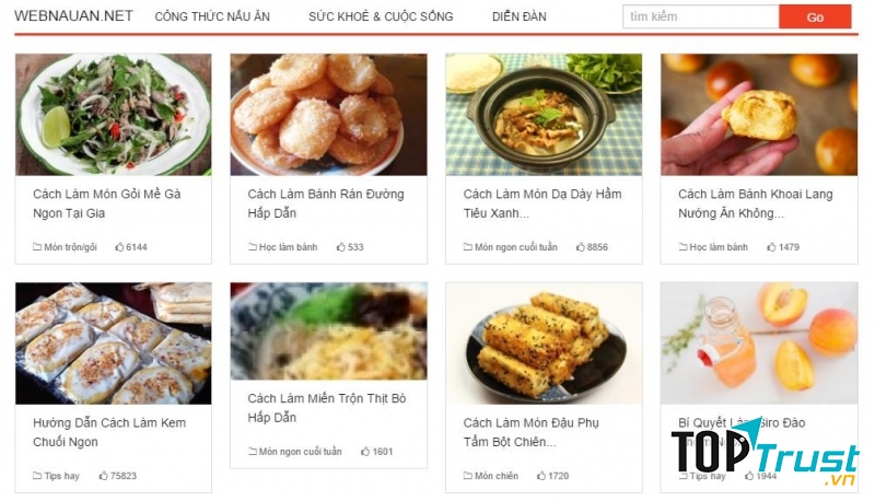 Đây là nơi cung cấp các công thức nấu ăn dựa trên những nguyên liệu khác nhau
