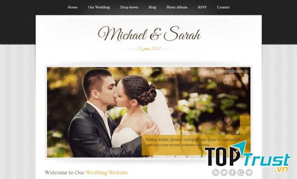 Một phần dao diện web do Webico thiết kế