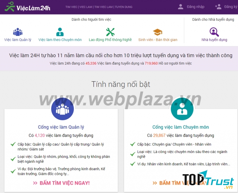 ( Vieclam24h.vn là trang web tìm việc làm uy tín tại Việt Nam)
