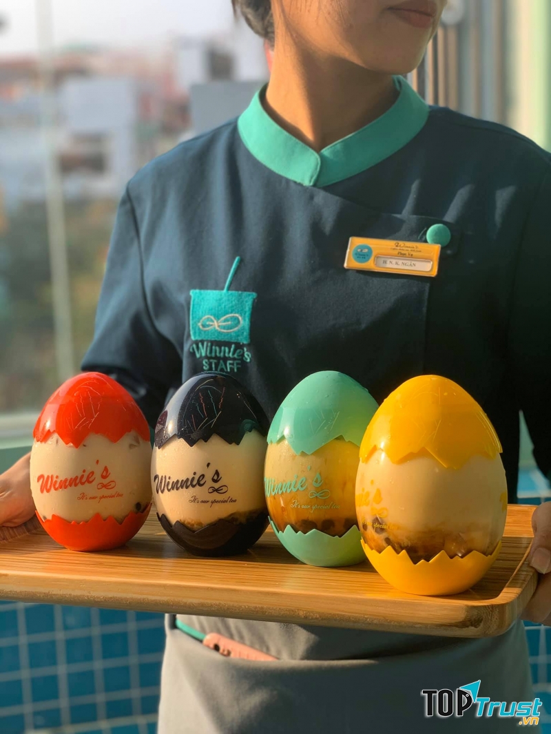 Winnie đã tạo nên cơn sốt sữa tươi trân châu đường đen được cho vào chiếc trứng đáng yêu