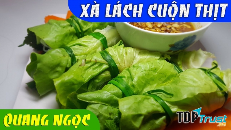 Xà lách cuộn thịt