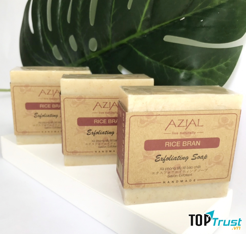 Xà phòng tắm handmade 100% thiên nhiên AZIAL Rice Bran