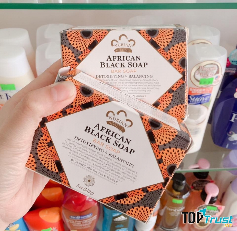 Xà Phòng Đen Trị Mụn Nubian Heritage African Black Soap