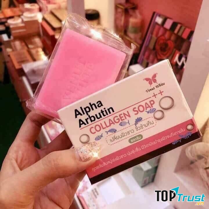 Xà bông tắm trắng Alpha Arbutin Collagen Soap