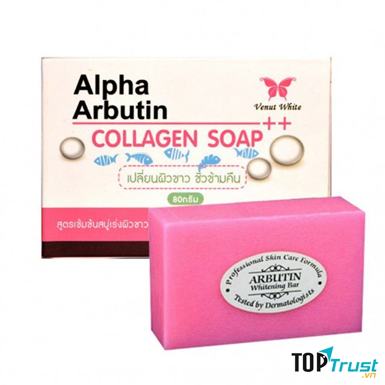 Xà bông tắm trắng Alpha Arbutin Collagen Soap