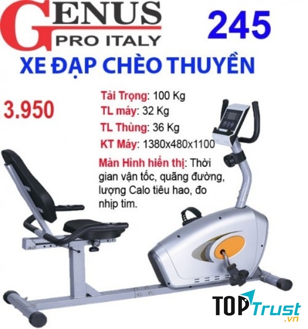 ﻿Xe đạp tập chèo thuyền Genus 245