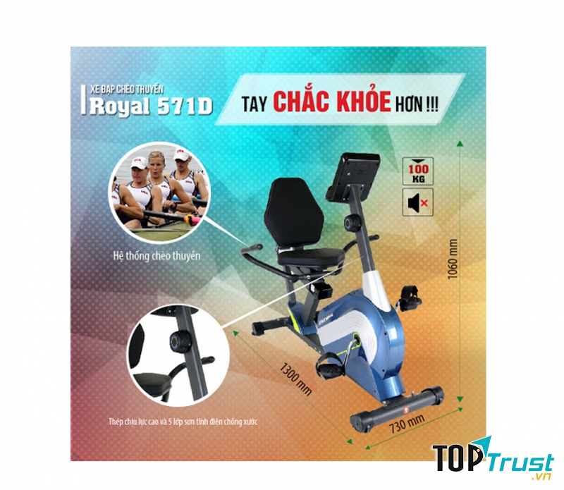 Xe đạp tập chèo thuyền Royal 571D