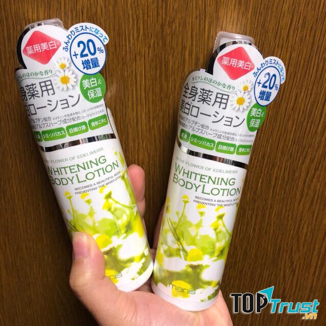 Xịt dưỡng thể trắng da Manis Whitening Body Lotion