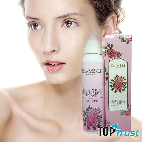 ] Xịt Dưỡng Trắng Da Em-Me-Li Rose Milk Protective Spray