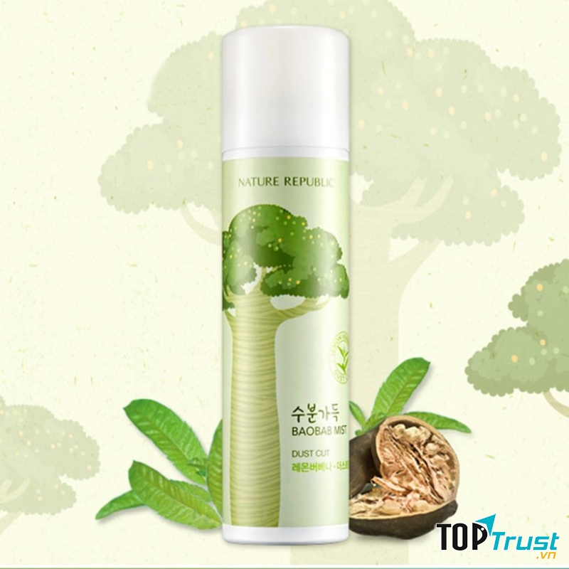 Xịt khoáng làm dịu da Nature Republic Waterful Baobab Mist Chamomile