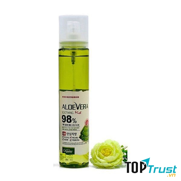 Xịt khoáng nha đam Aloevera Soothing Mist Hàn Quốc 118ml