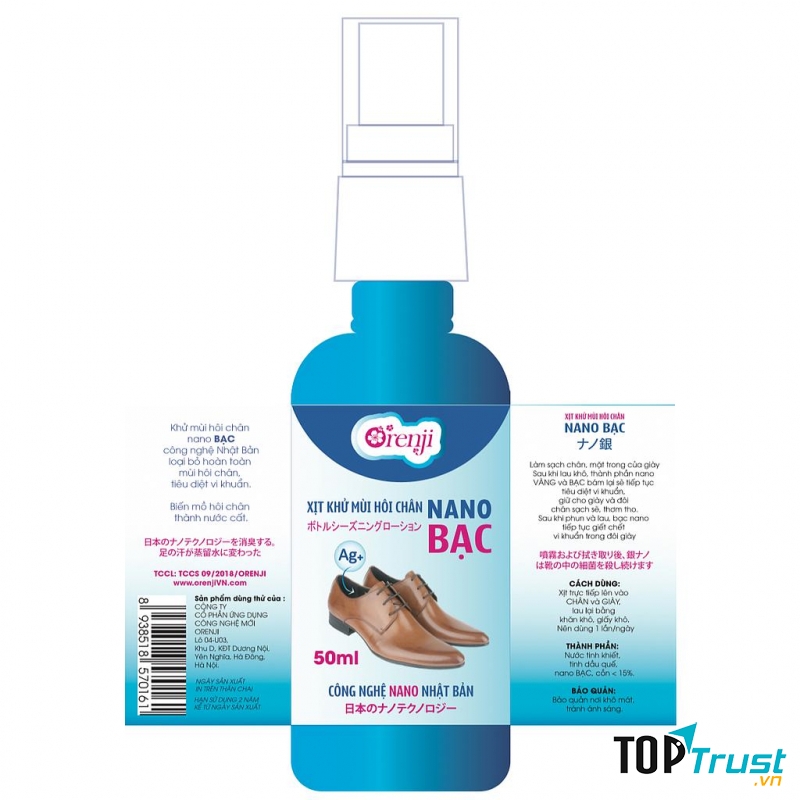 Xịt khử mùi giày Orenji