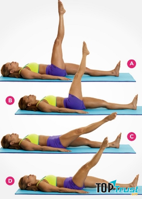 Xoay chân giúp giảm mỡ bụng