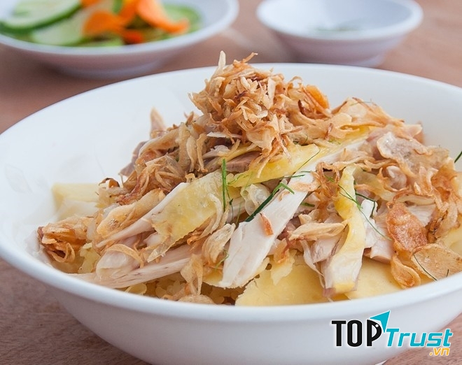 Xôi gà nấm hương