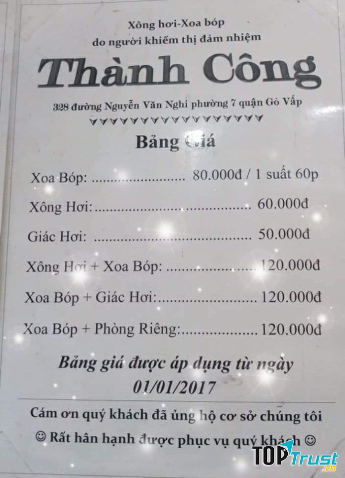 Xông hơi Xoa bóp Thành Công
